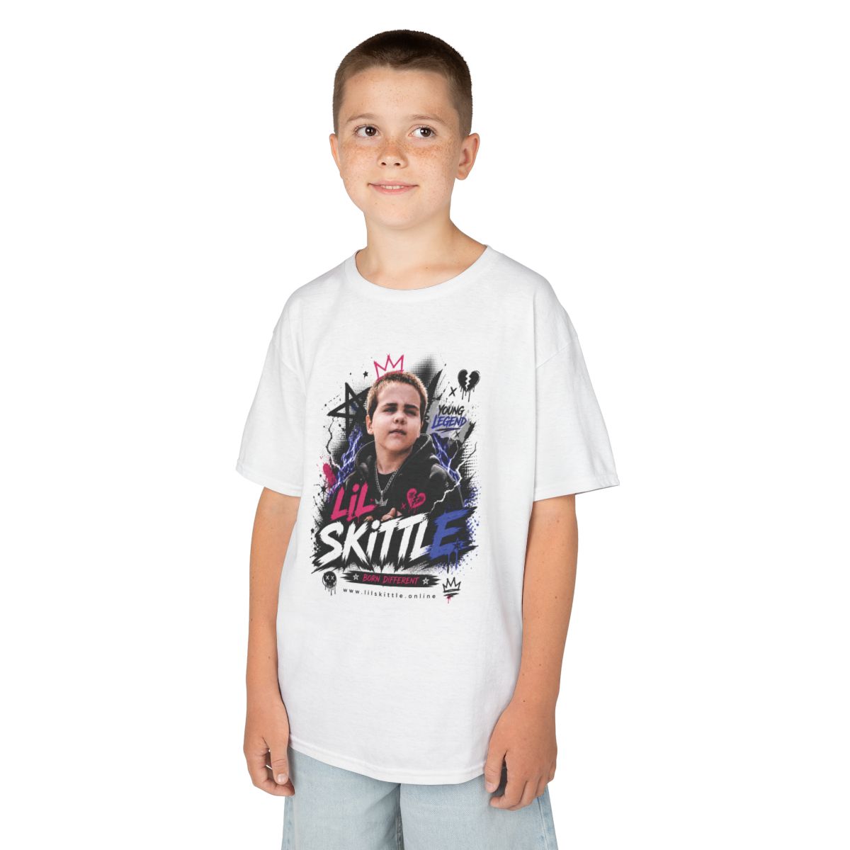 Youth Lil Skittle Young Legend White Tee product photo